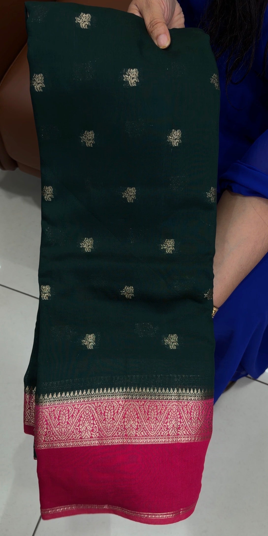 MUL CHANDERI SAREE - IHA 33740