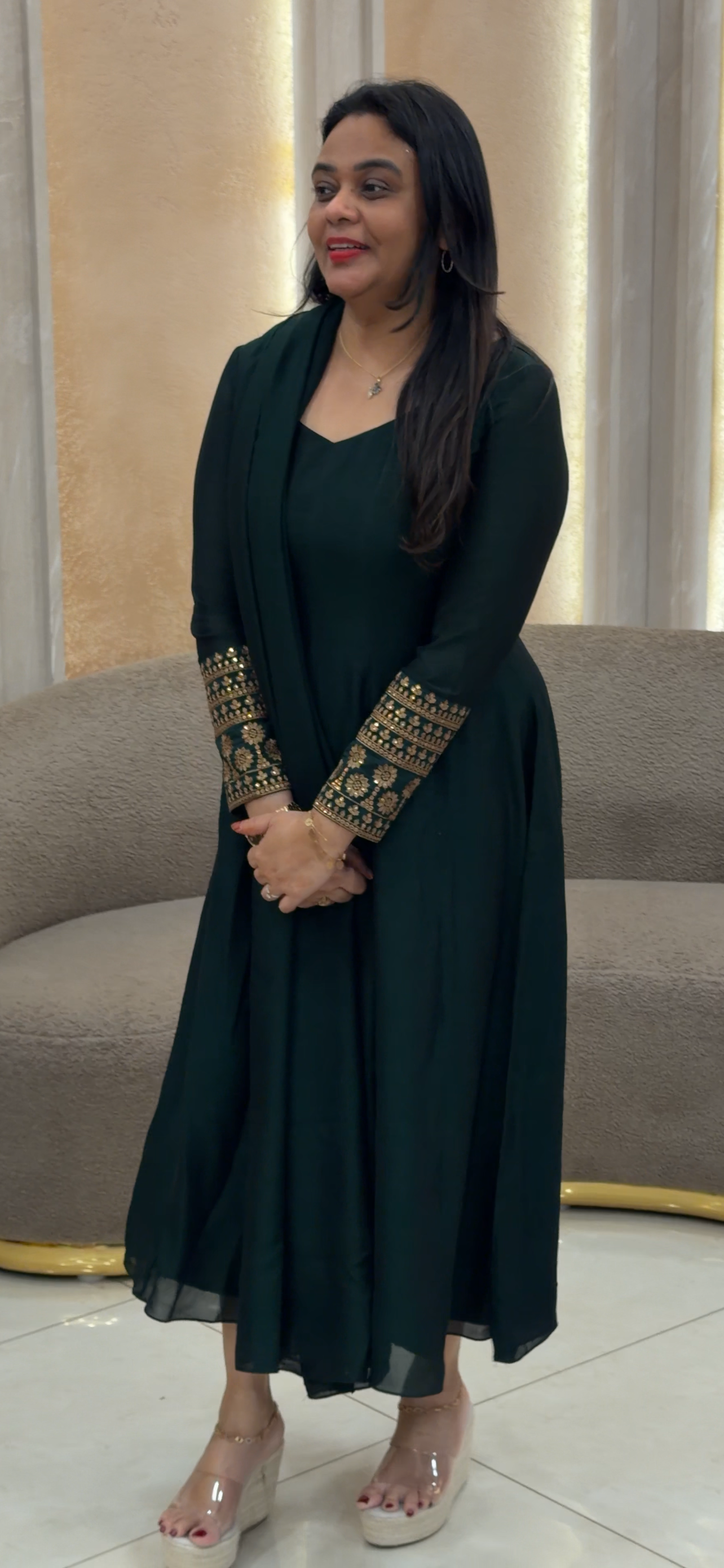 IHA'S IN-HOUSE ANARKALI TOP AND DUPATTA - IHA 33195