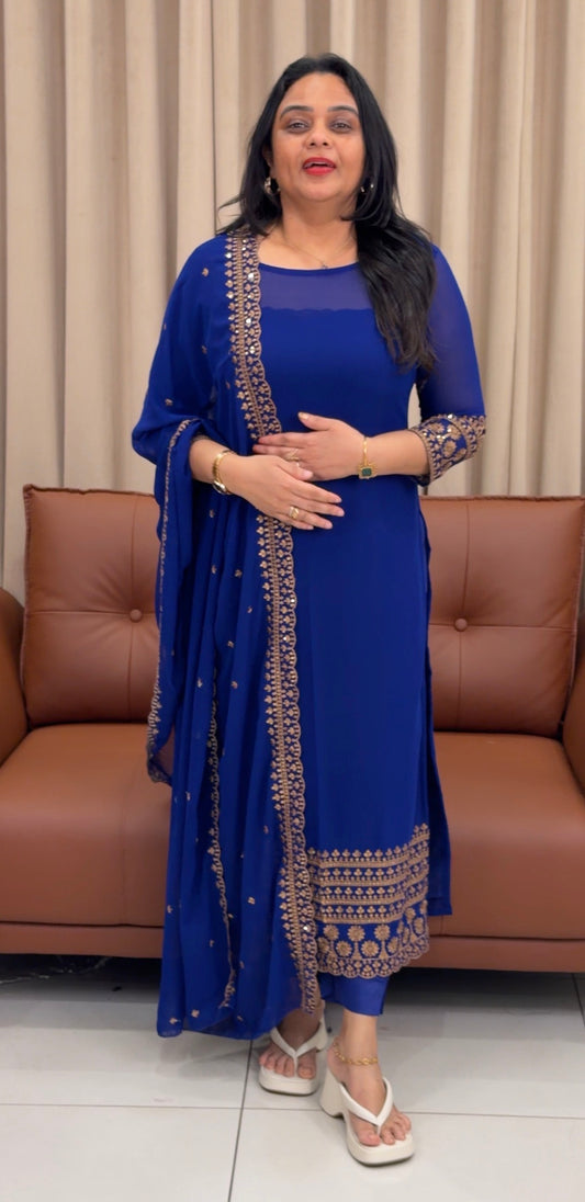 FORWARD GEORGETTE UNSTITCHED SALWAR SUITS - IHA 33449