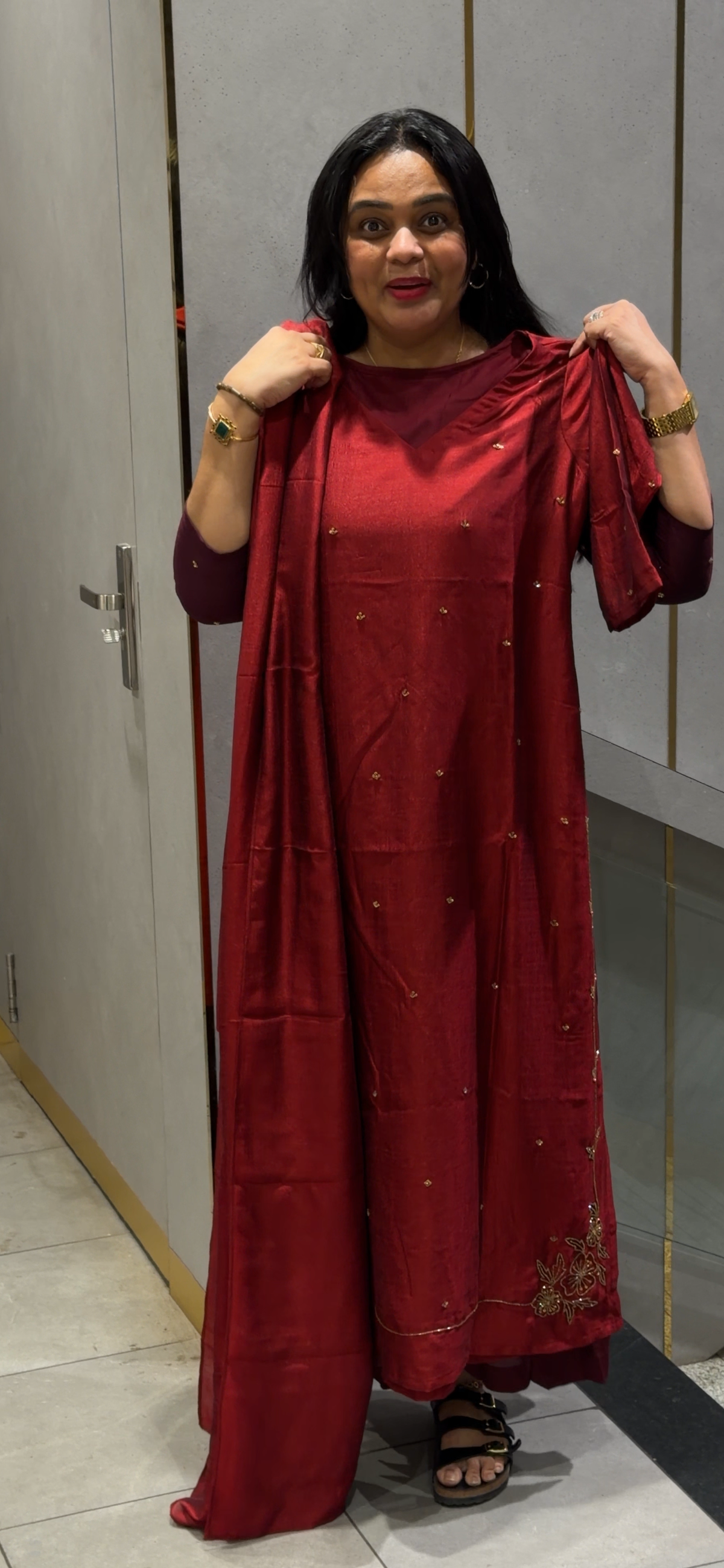 IHA'S IN-HOUSE SEMI RAW SILK UNSTITCHED SALWAR SUITS - IHA 35294