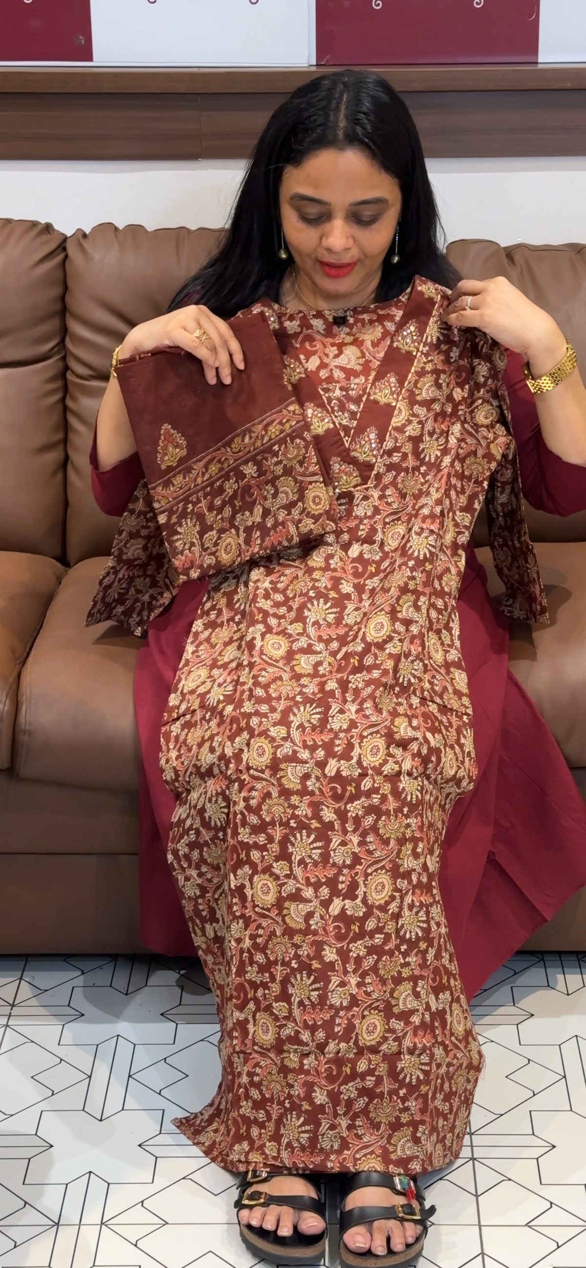 PRINTED TOP, BOTTOM AND DUPATTA - IHA 35511