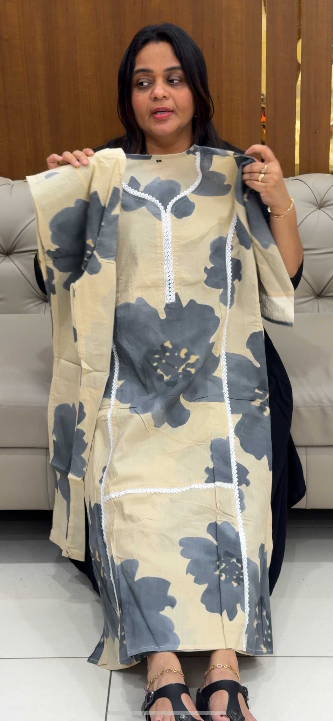 PRINTED COTTON TOP AND BOTTOM - IHA 28908