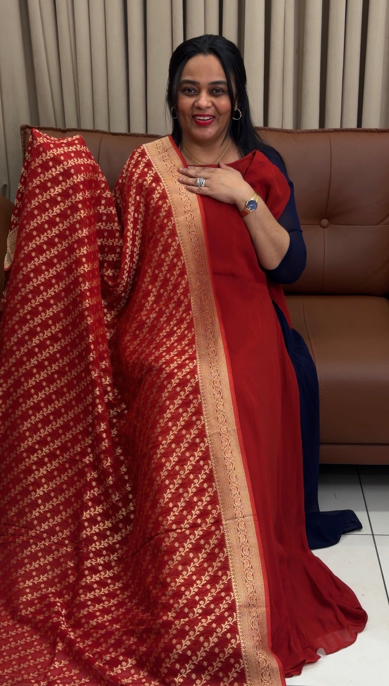 IHA'S IN-HOUSE GEORGETTE GOWN AND DUPATTA - IHA 34669