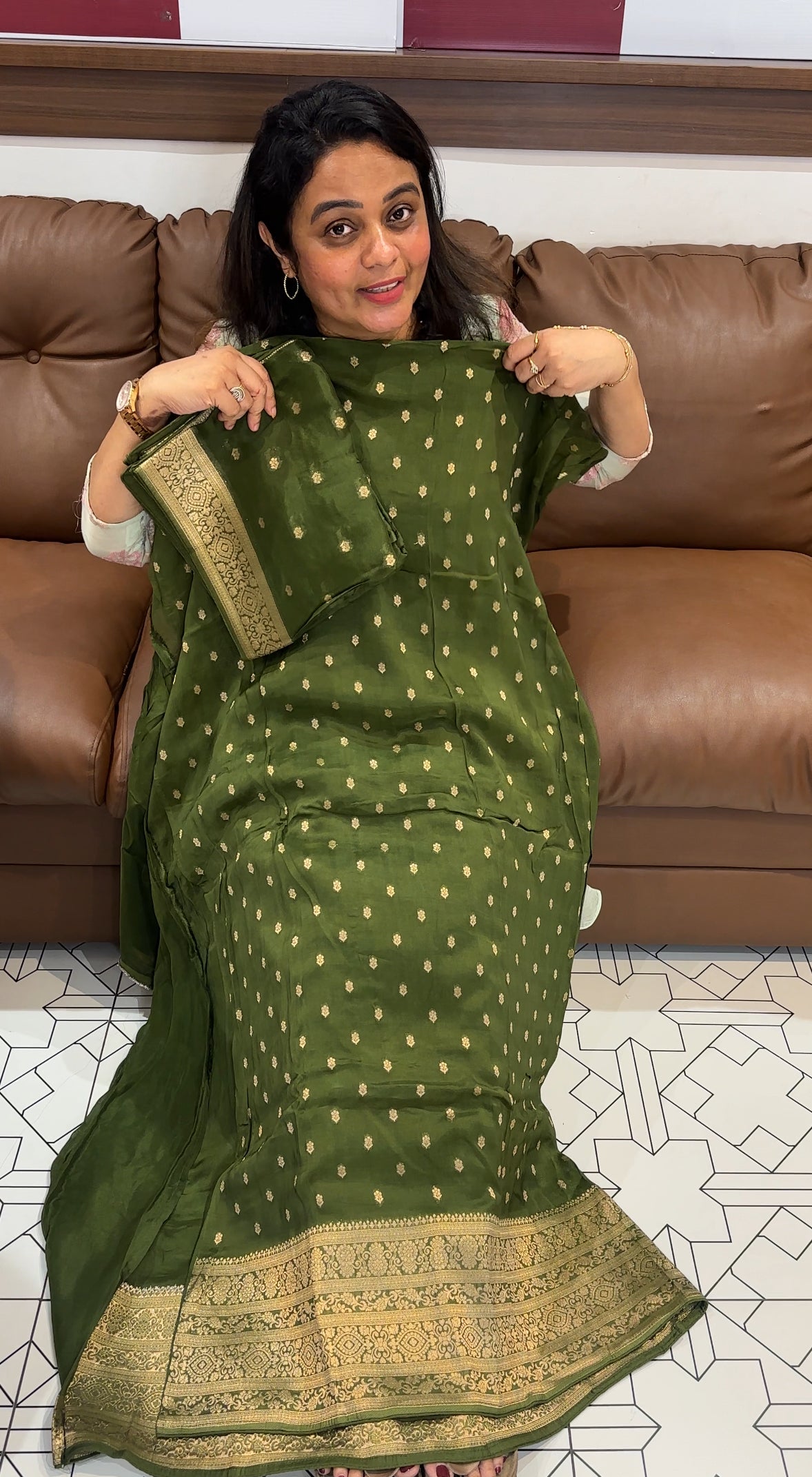 VISCOSE ORGANZA UNSTITCHED SALWAR SUITS - IHA 26502