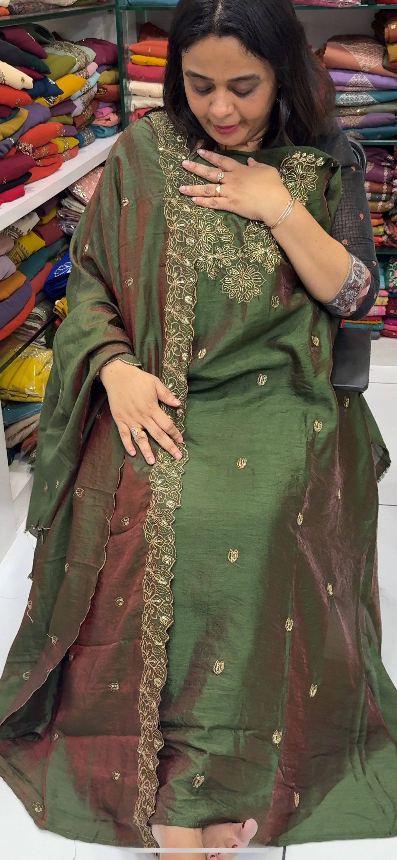 FORWARD SEMI RAW SILK UNSTITCEHD SALWAR SUITS - IHA 28800