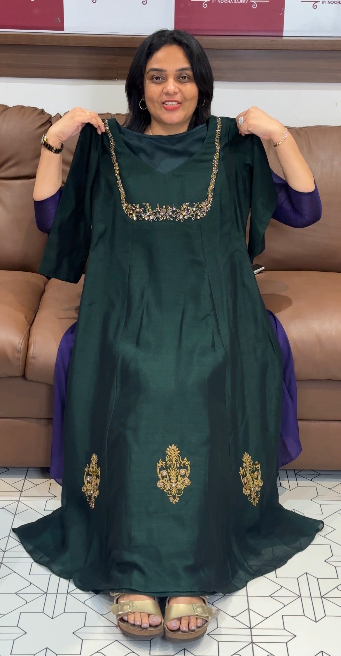 IHA'S IN-HOUSE SEMI RAW SILK ALINE TOPS - IHA 31154