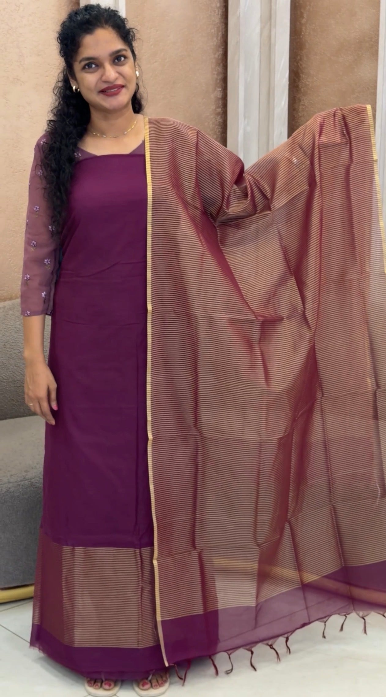 MUL CHANDERI UNSTITCHED SALWAR SUITS - IHA 33291