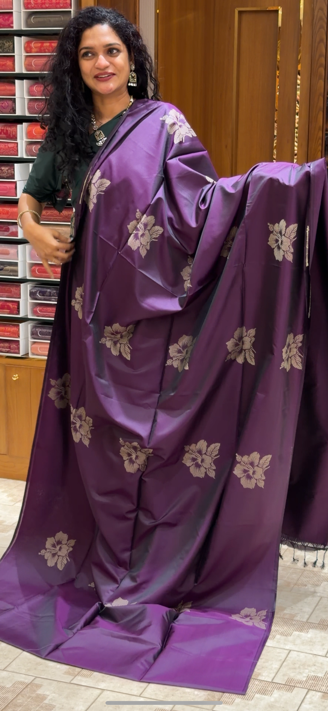 SEMI KANCHIPURAM SAREES - IHA 29297