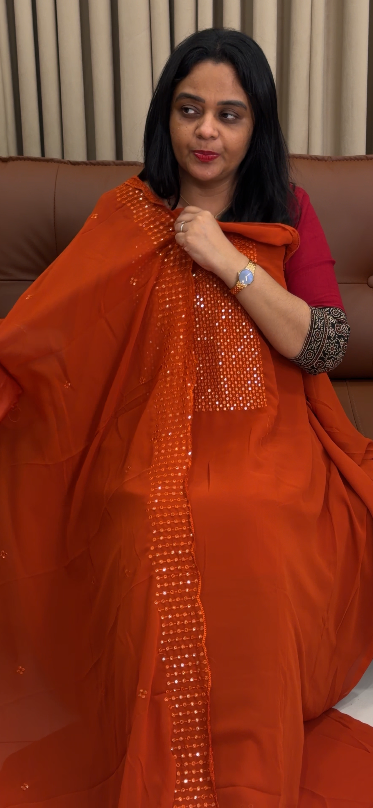 FAUX GEORGETTE UNSTITCHED SALWAR SUITS - IHA 34461