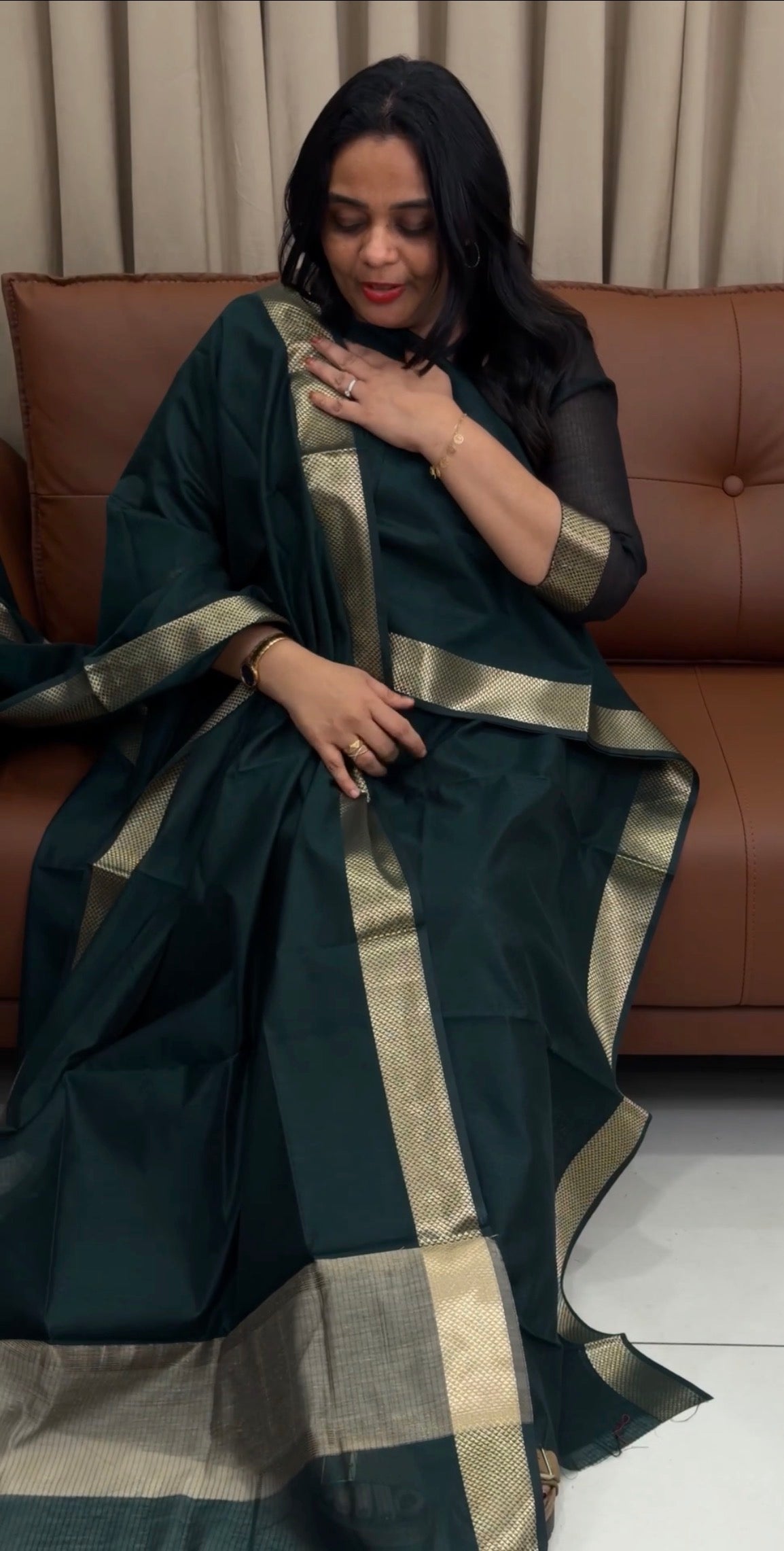 FORWARD MUL CHANDERI UNSTITCHED SALWAR SUITS - IHA 33339