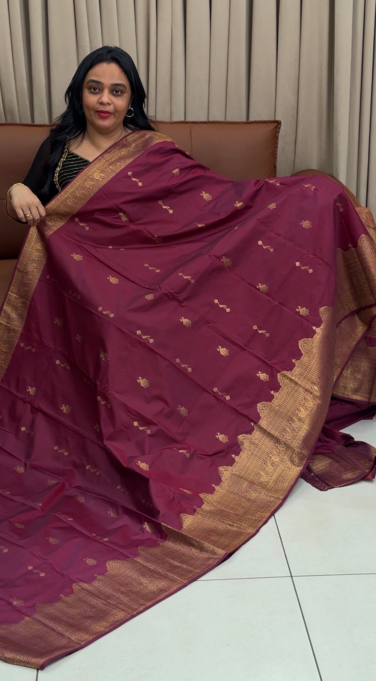 SEMI KANCHIPURAM SAREES - IHA 35021
