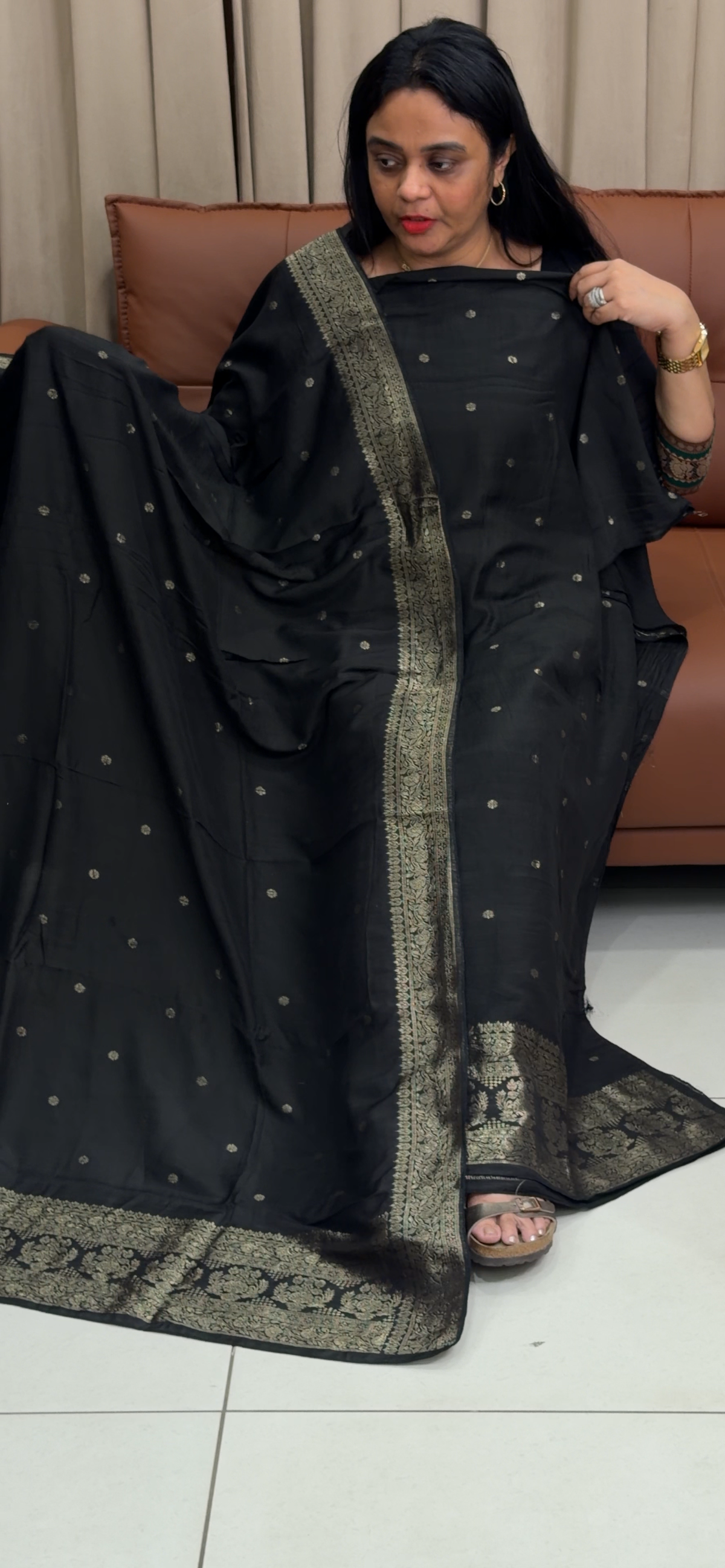 DOLA SILK BANARASI UNSTITCHED SALWAR SUITS - IHA 35744