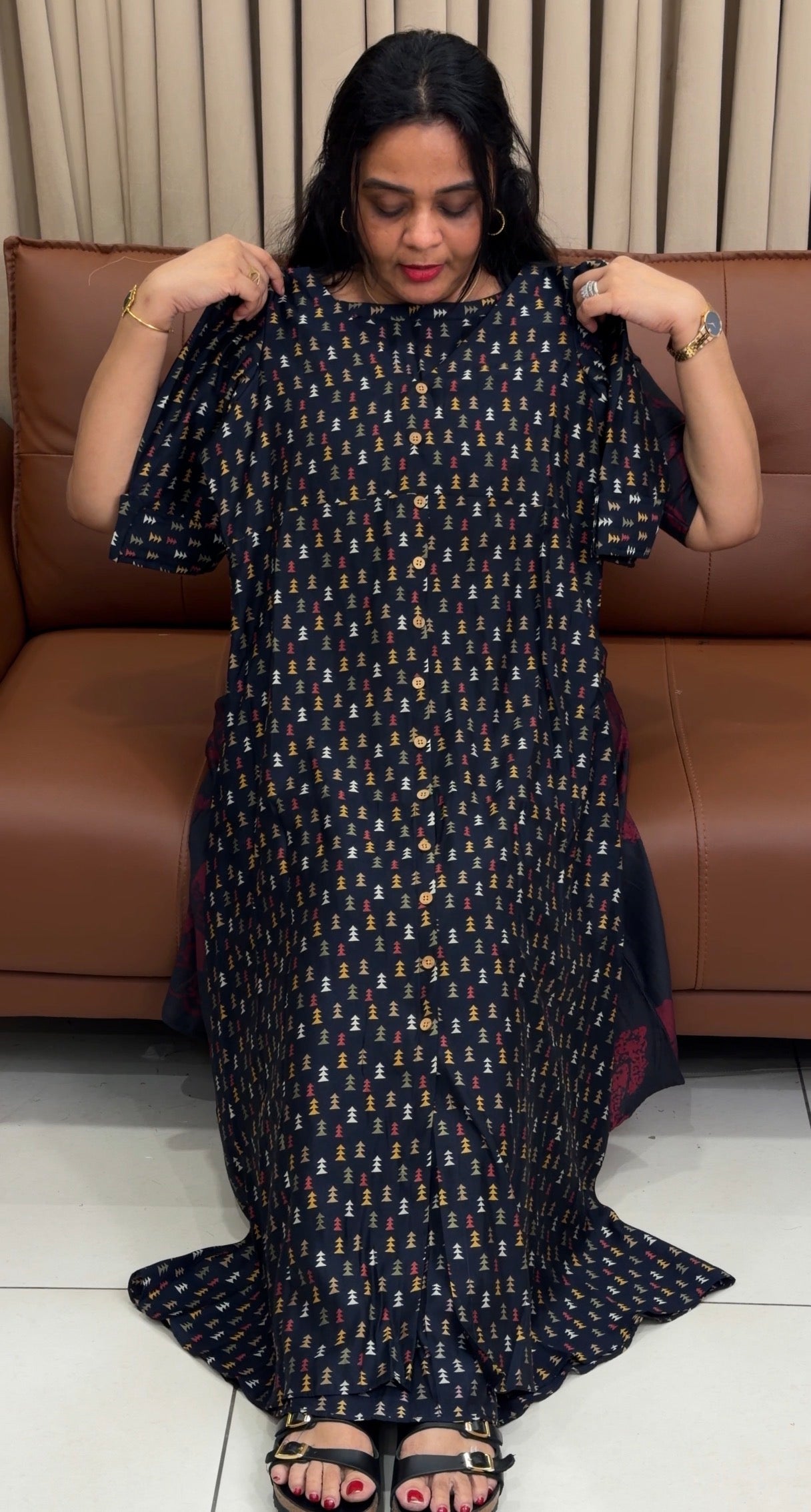 IHA'S IN-HOUSE PRINTED FROCKS - IHA 34659