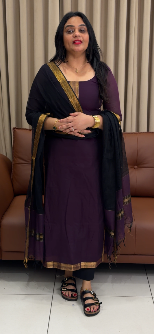 HANDLOOM COTTON UNSTITCHED SALWAR SUITS - IHA 34149