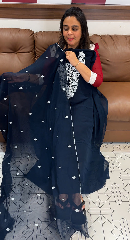 FAUX GEORGETTE UNSTITCHED SALWAR SUITS - IHA 27849