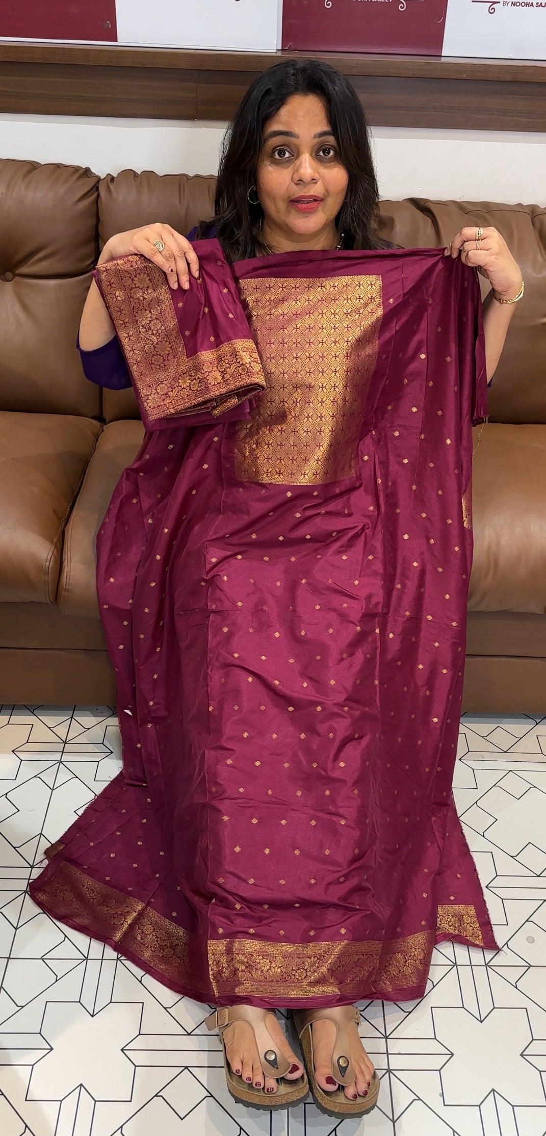 SEMI BANARSI UNSTITCHED SALWAR SUITS - IHA 26219