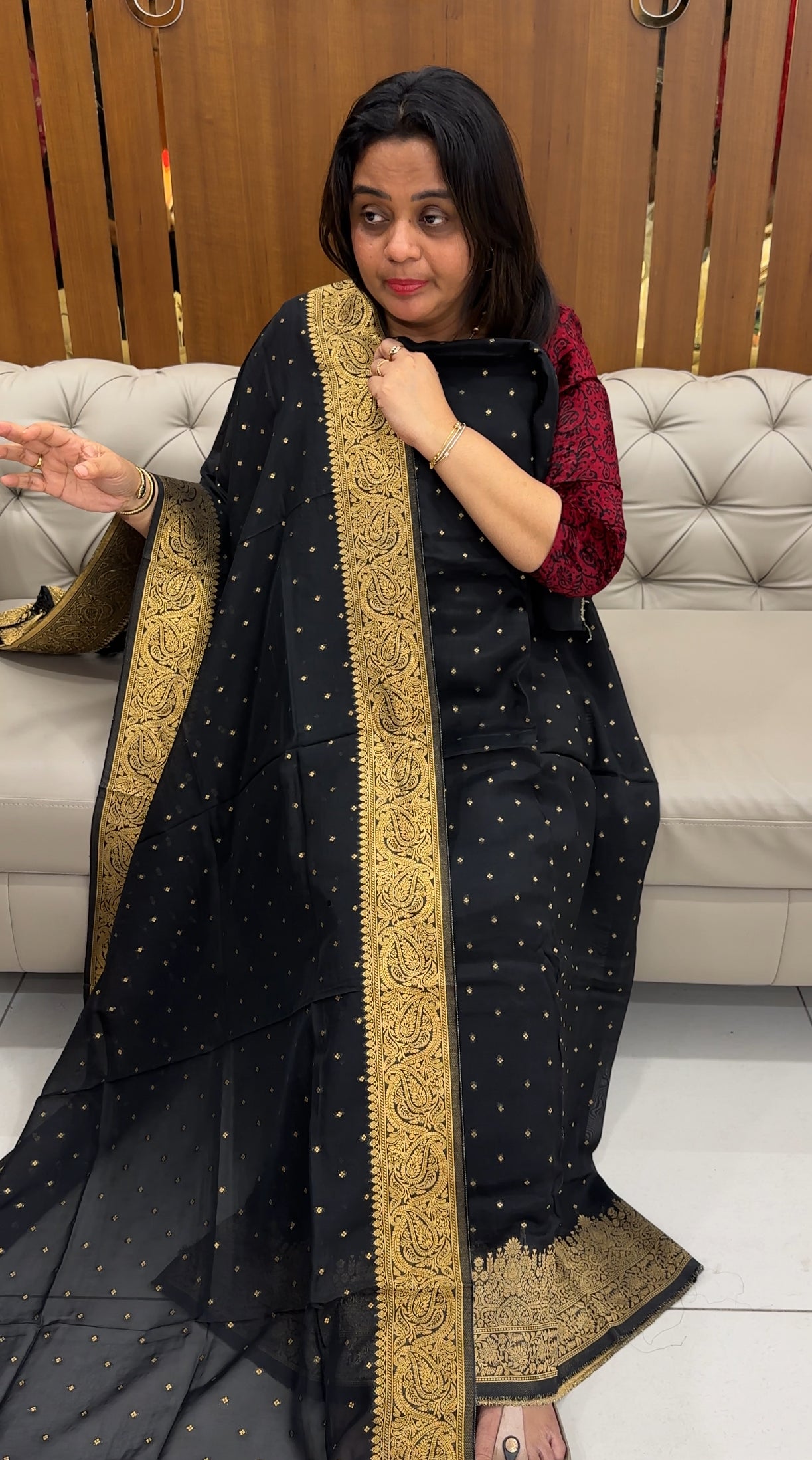 VISCOSE ORGANSA UNSTITCHED SALWAR SUITS - IHA 26394
