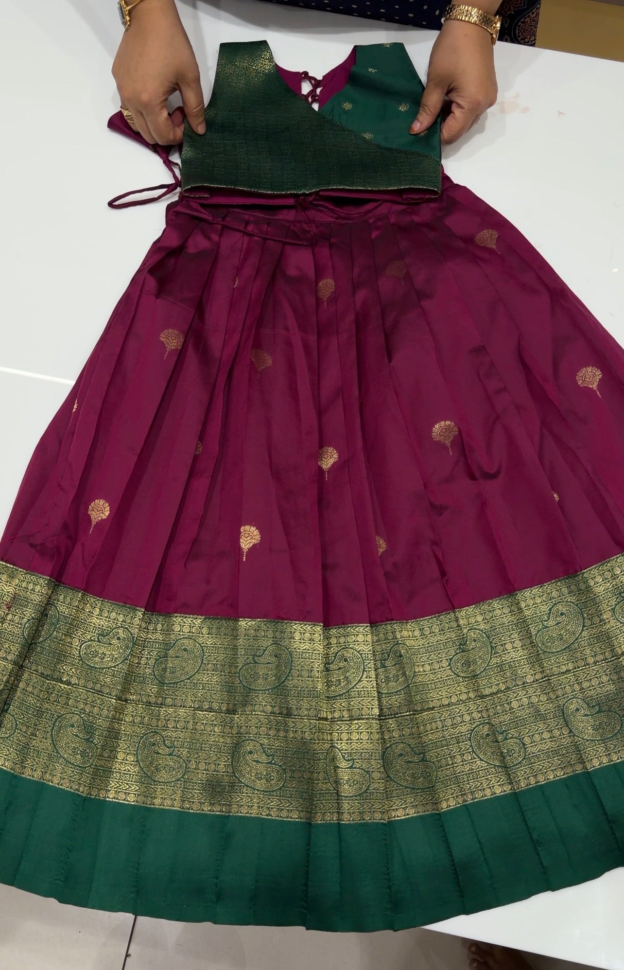 IHA'S IN-HOUSE KIDS CROP TOP AND SKIRT - IHA 34591