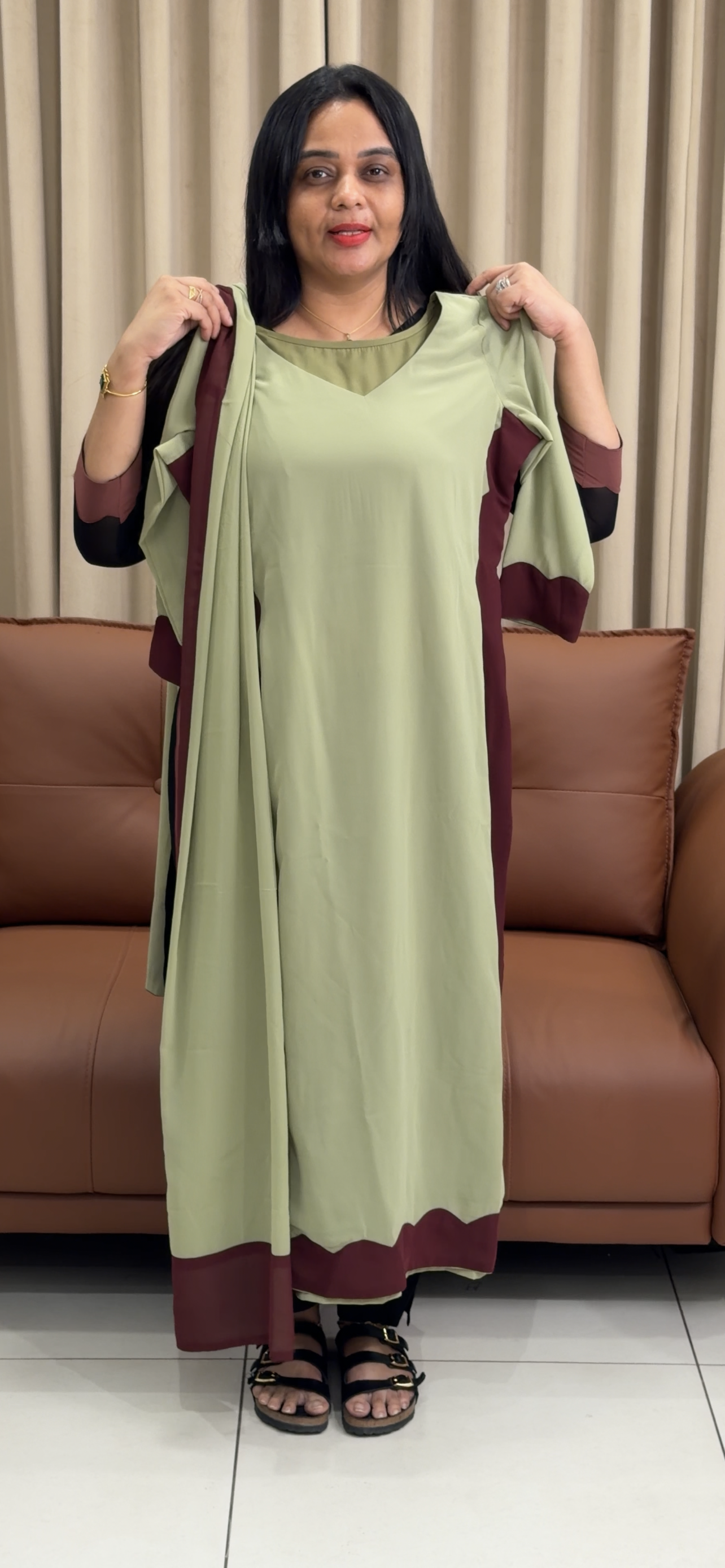 IHA'S IN-HOUSE FAUX GEORGETTE TOP AND DUPATTA - IHA 35263