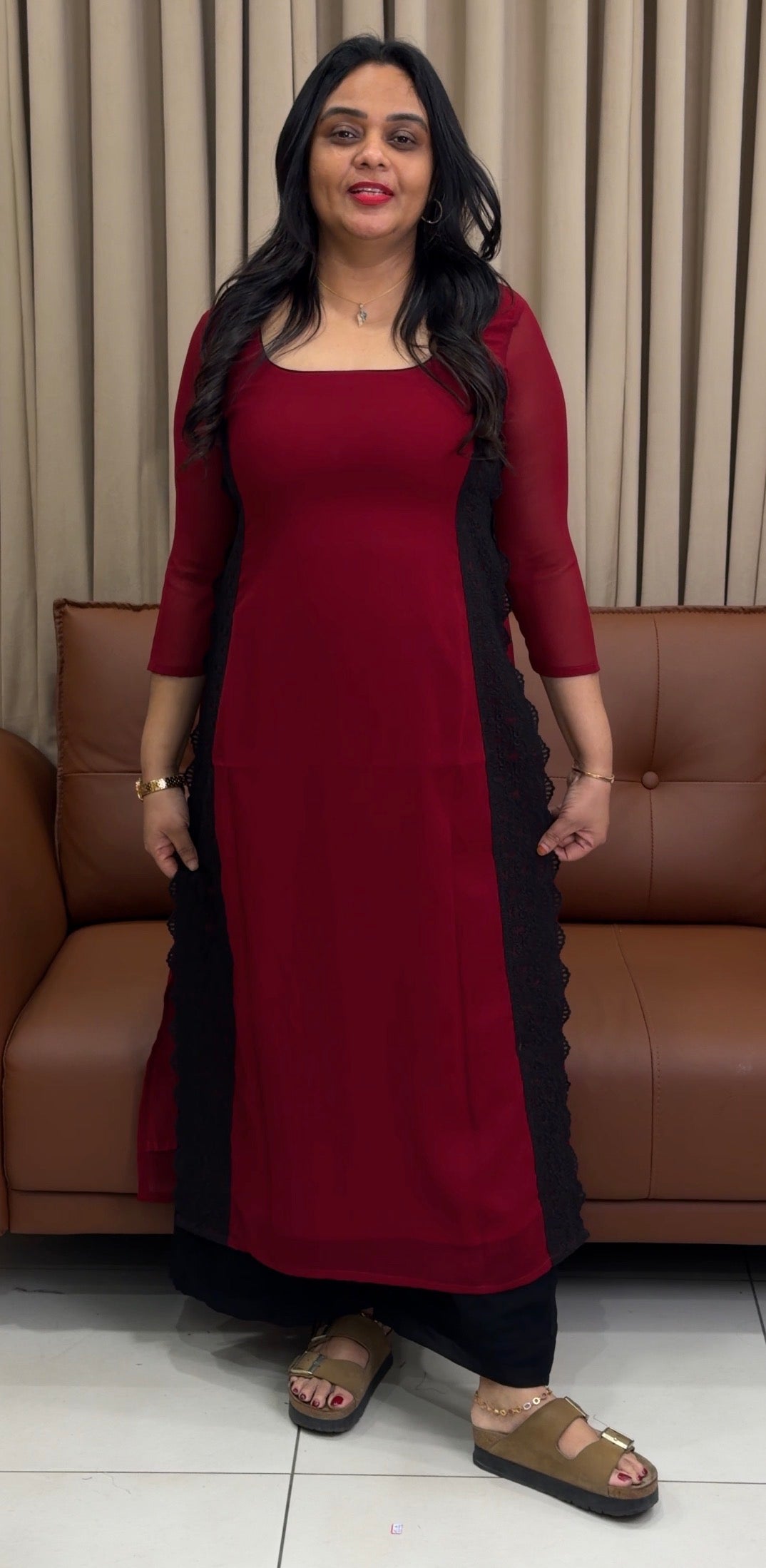 IHA'S IN-HOUSE GEORGETTE CO-ORDS SETS - IHA 33765