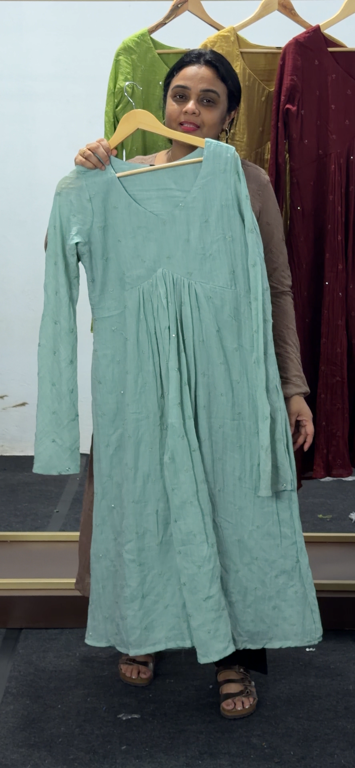 MUL  MUL COTTON LONG ALINE TOPS - IHA 36054
