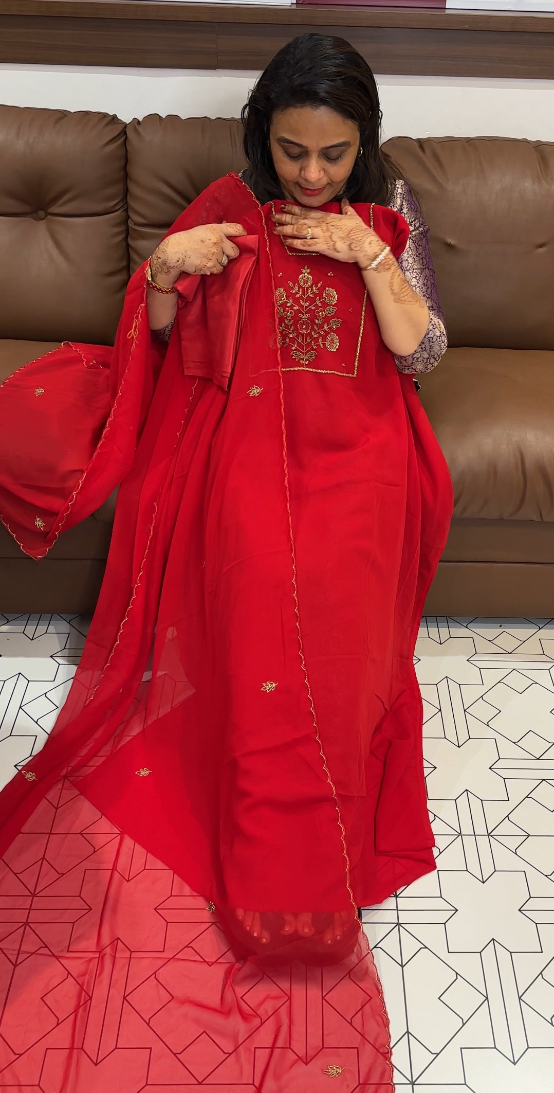 FAUX GEORGETTE UNSTITCHED SALWAR SUITS - IHA 23789