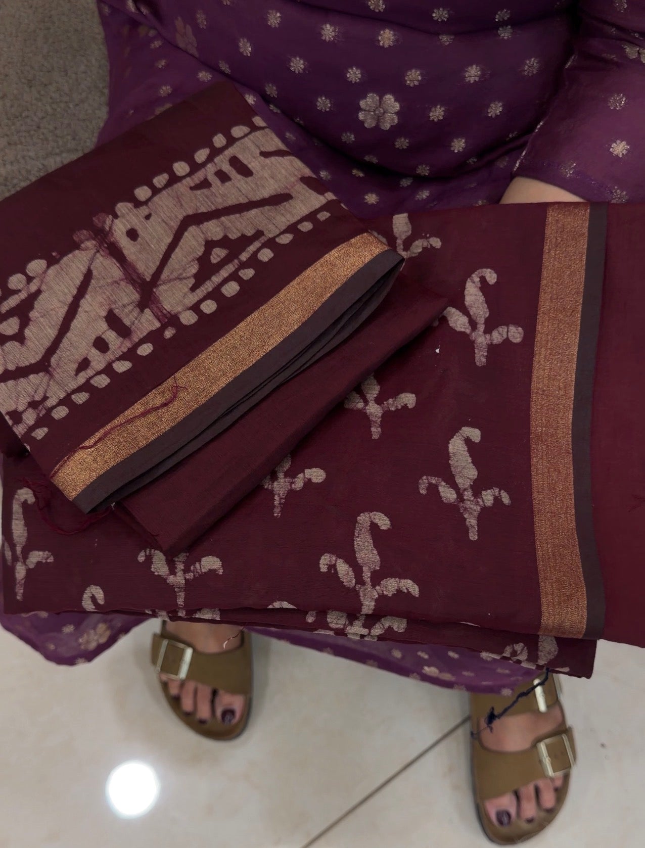 BATIK PRINTED UNSTITCHED SALWAR SUITS - IHA 32858