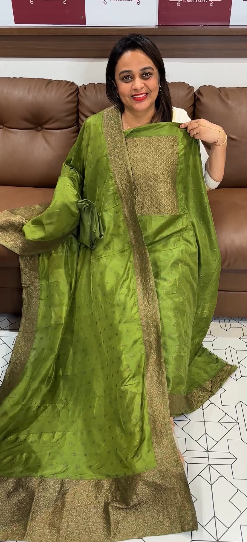 SEMI BANARSI UNSTITCHED SALWAR SUITS - IHA 26163