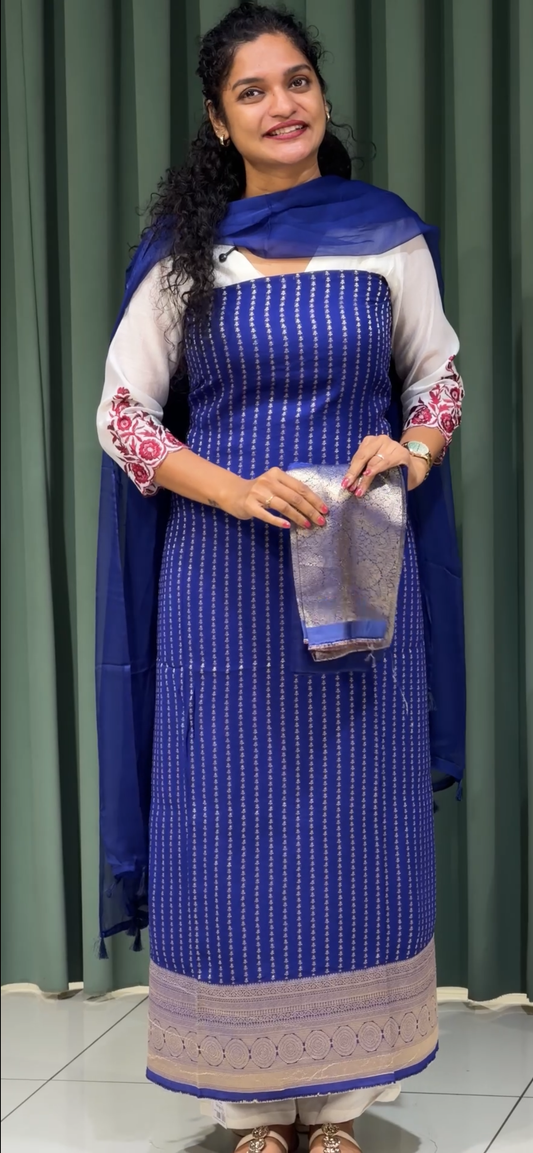 BANARASI UNSTITCHED SALWAR SUITS - IHA 33299