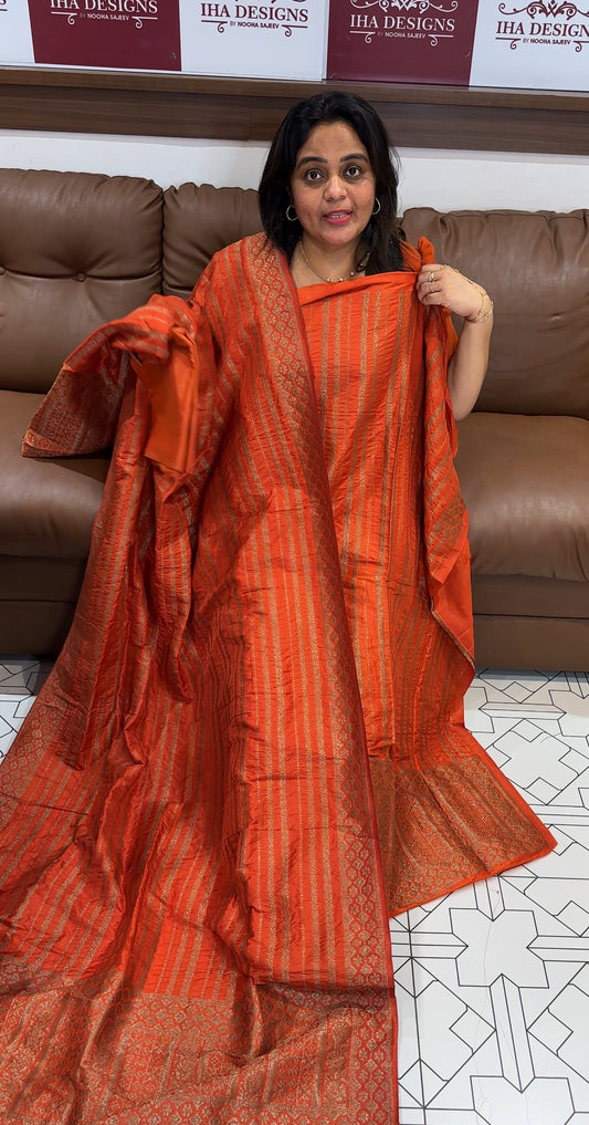 FORWARD SEMI BANARASI UNSTITCHED SALWAR SUITS - IHA 26484