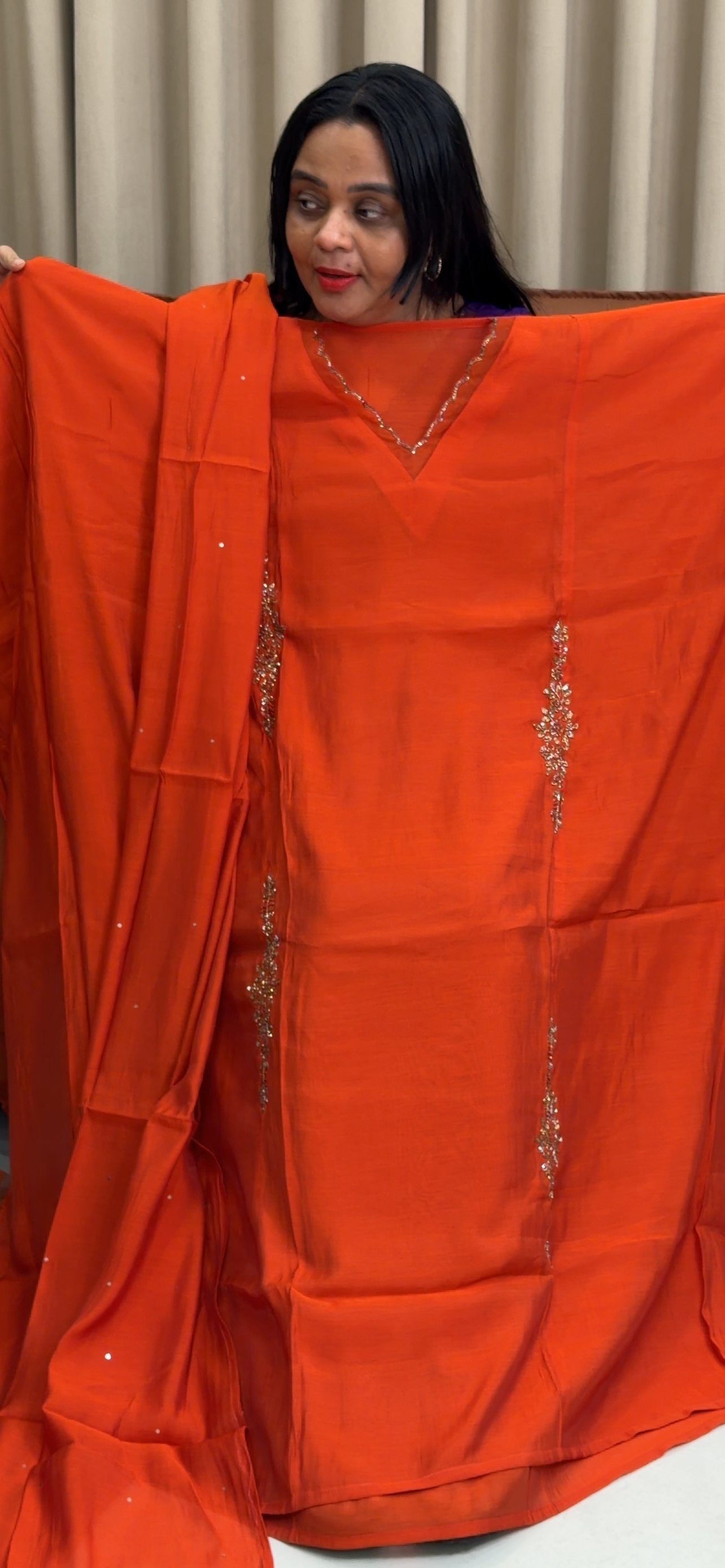 MALAI CHANDERI UNSTITCHED SALWAR SUITS - IHA 35237