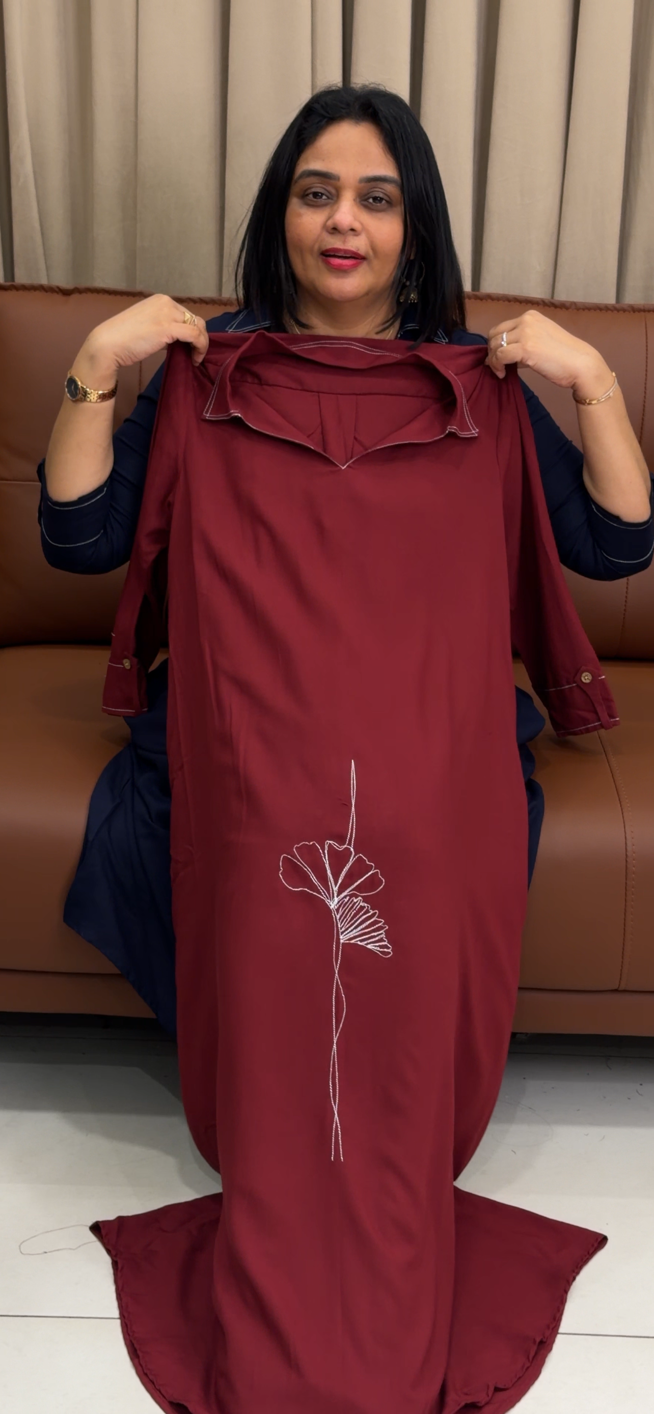 IHA'S IN-HOUSE VISCOSE RAYON TUNIC TOPS - IHA 33877