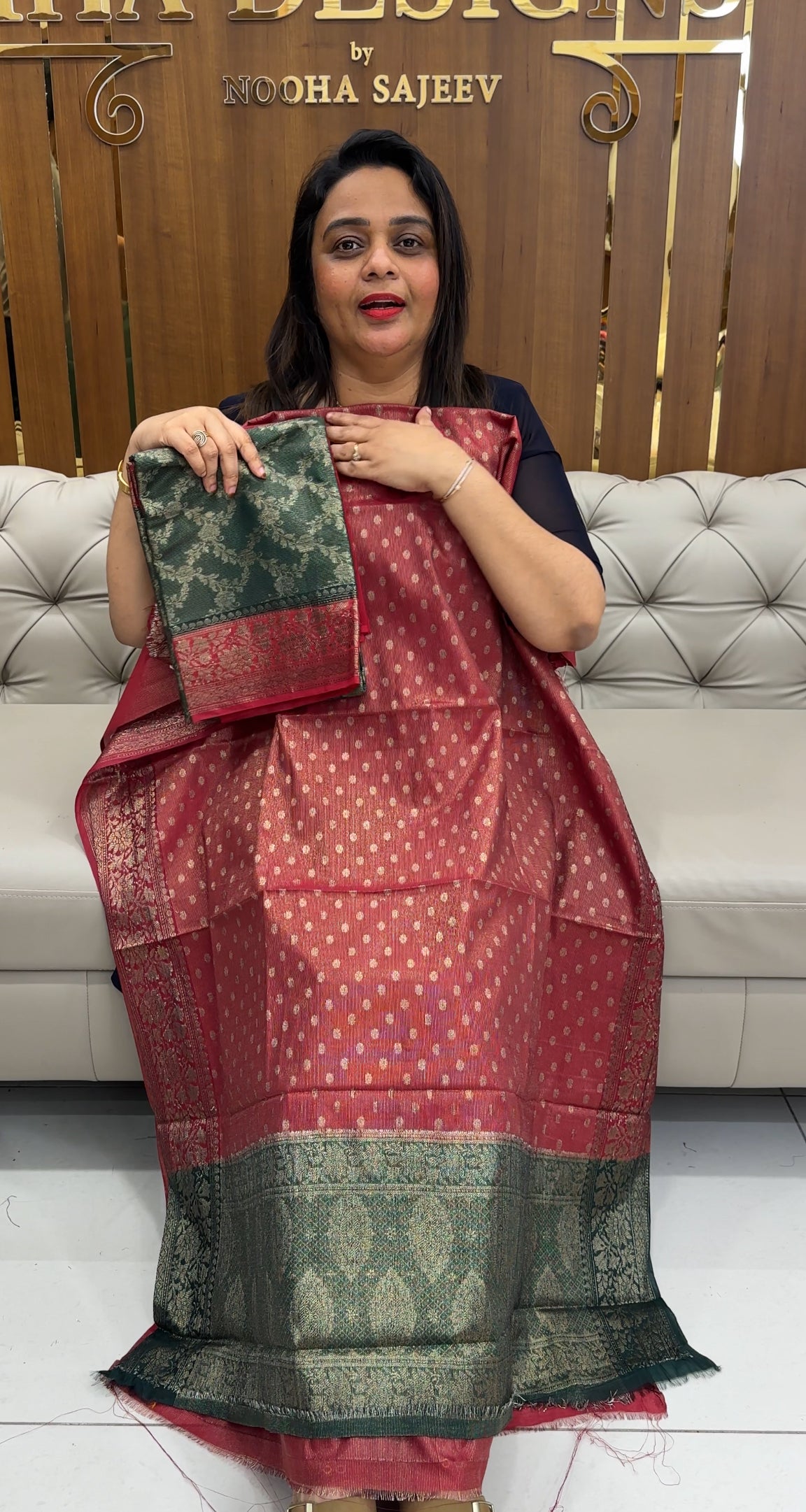 SEMI BANARASI UNSTITCHED SALWAR SUITS - IHA 25374