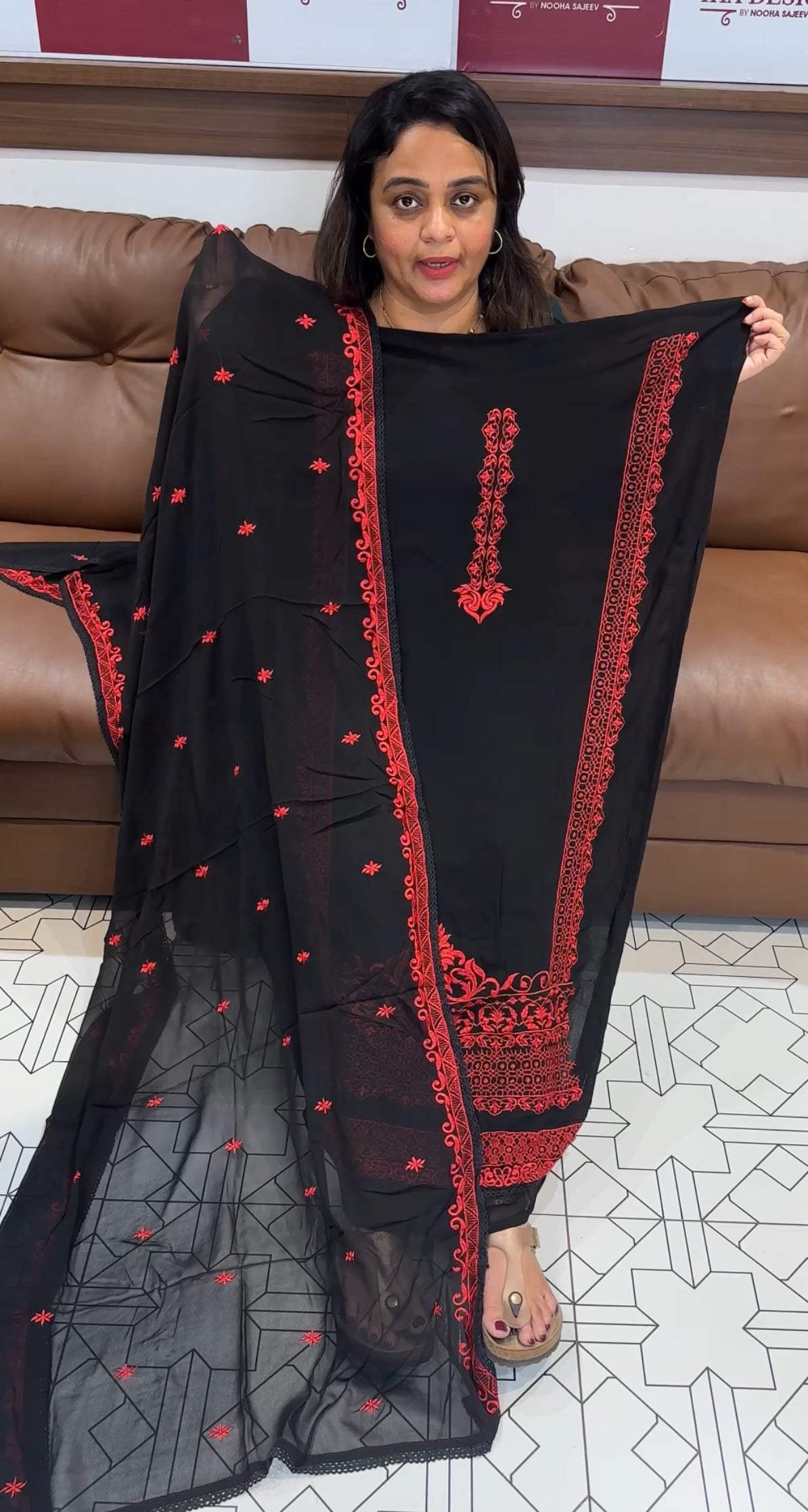 GEORGETTE UNSTITCHED SALWAR SUITS - IHA 26220
