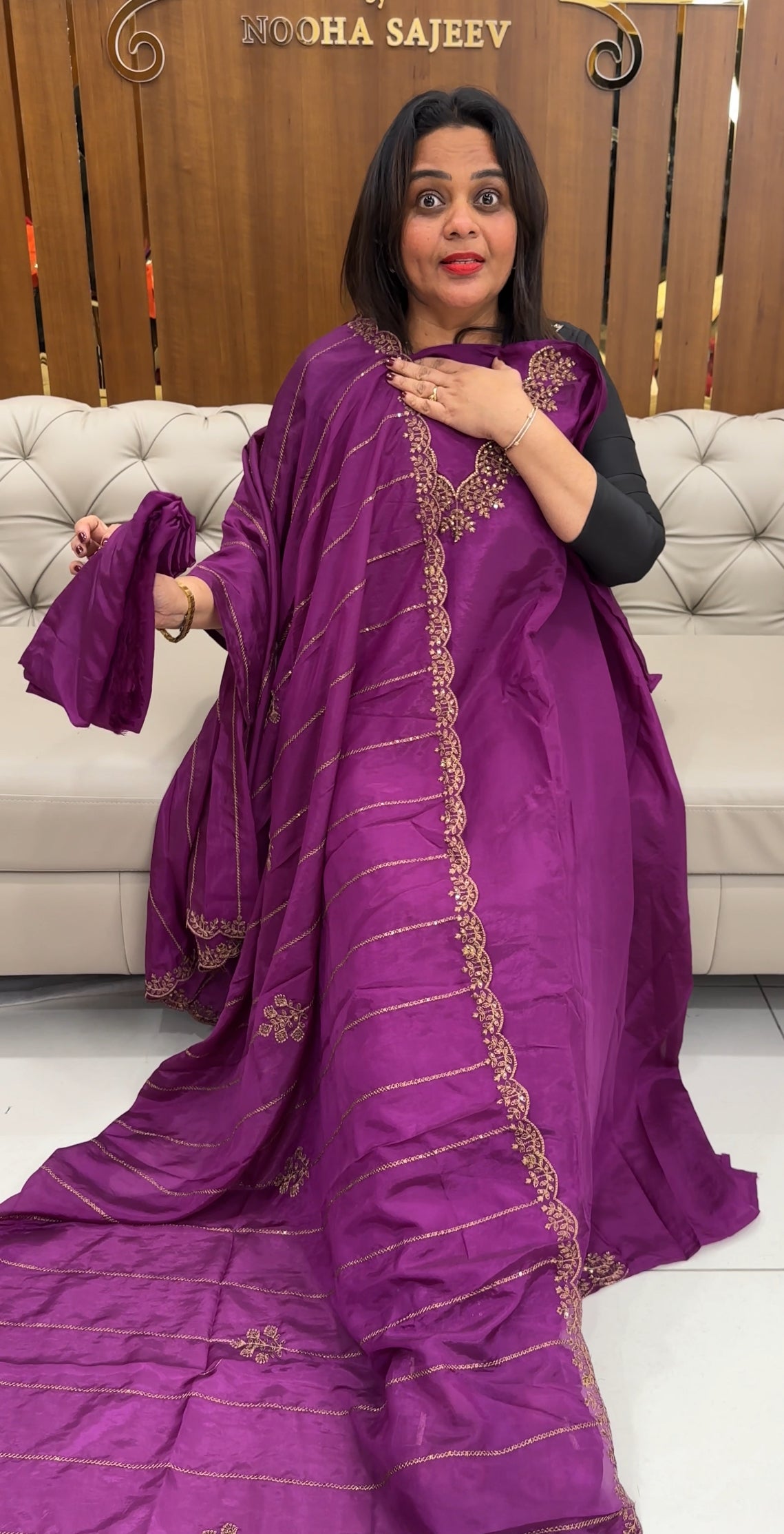 CRAPE UNSTITCHED SALWAR SUITS - IHA 25400