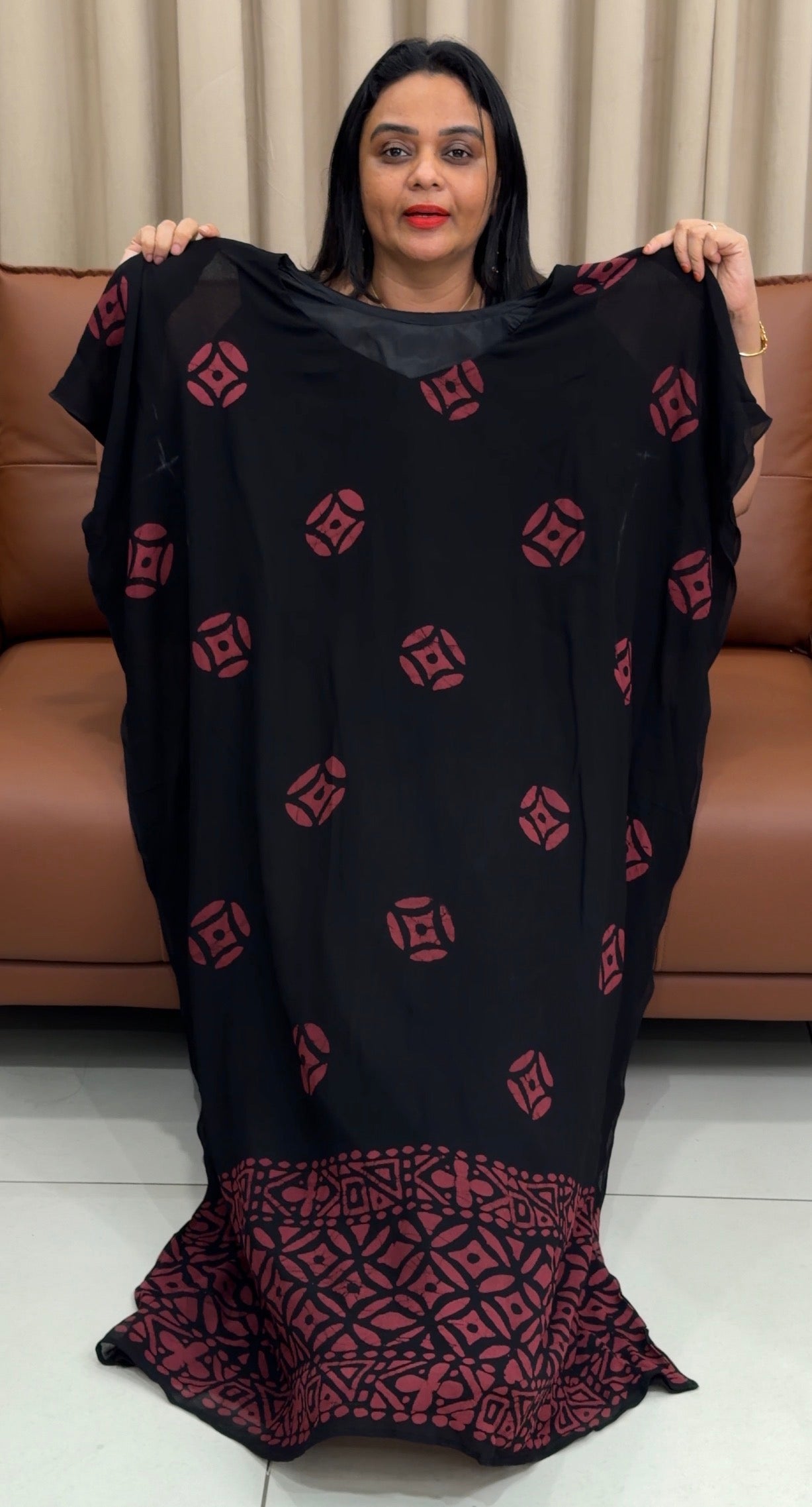 IHA'S IN-HOUSE BATIK PRINTED KAFTAN TOPS - IHA 33523