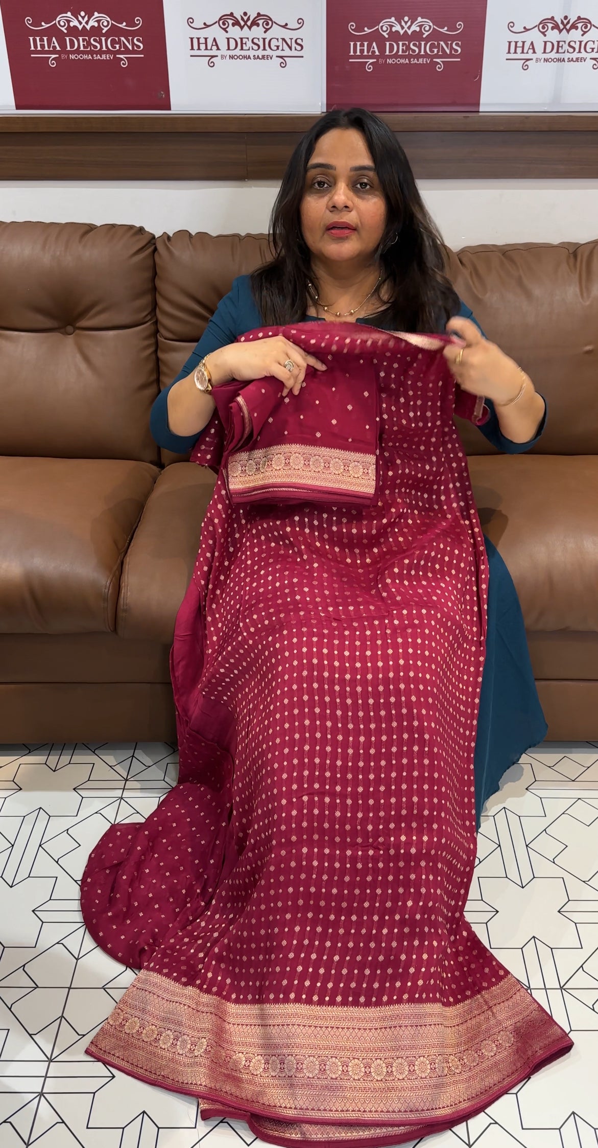 GEORGETTE BANARASI UNSTITCHED SALWAR SUITS - IHA 27661