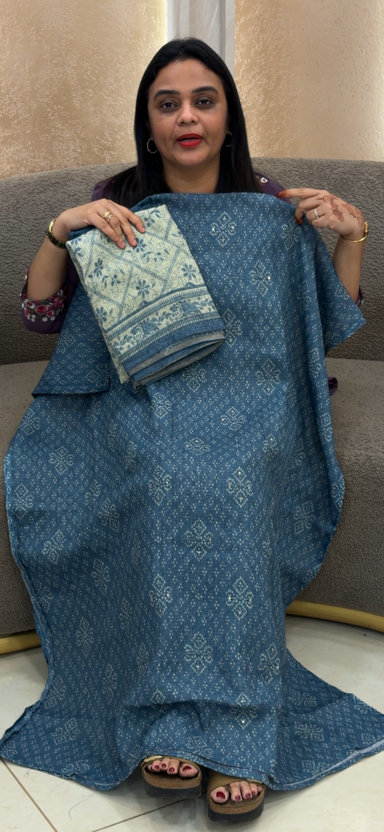 LINEN UNSTITCHED SALWAR SUITS - IHA 33041
