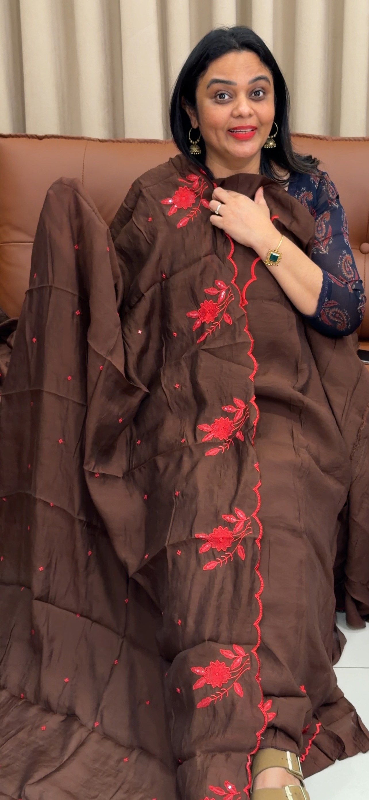 MUL CHANDERI UNSTITCHED SALWAR SUITS - IHA 33586