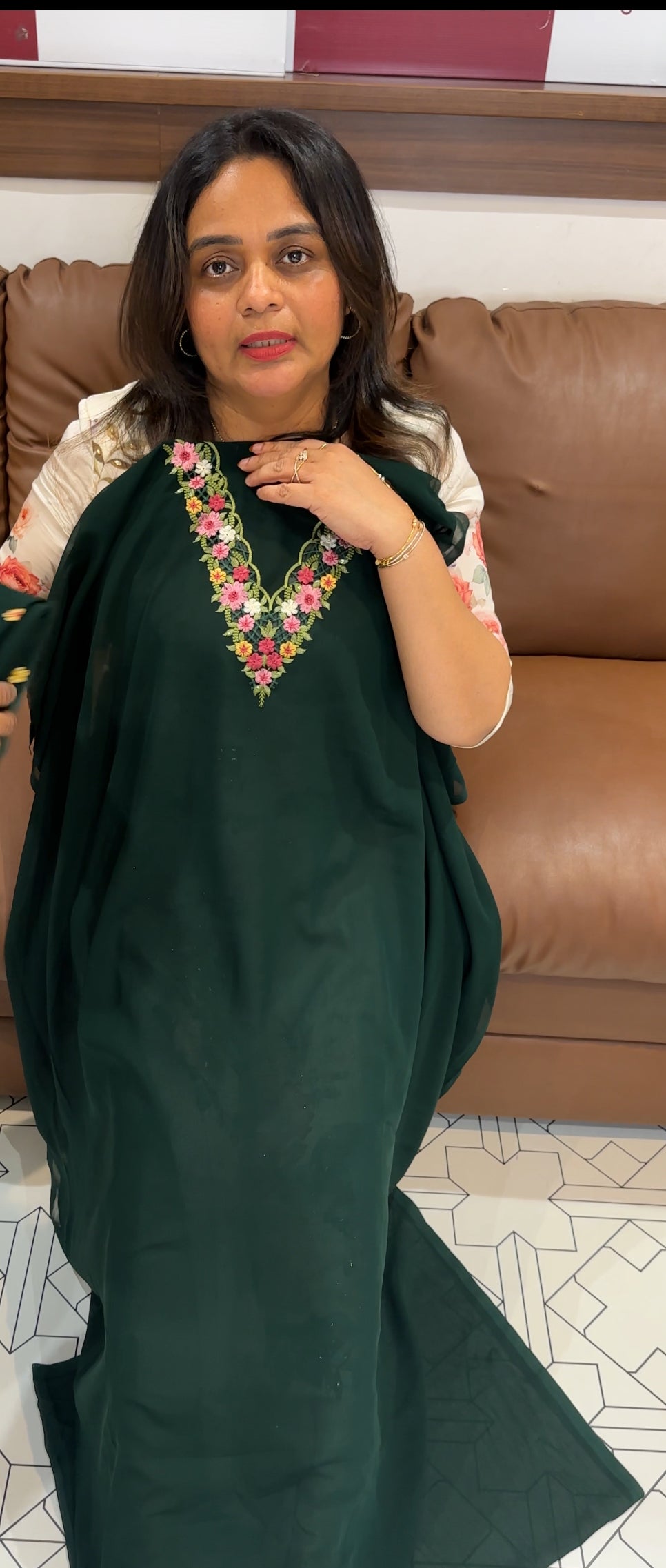 FAUX GEORGETTE UNSTITCHED SALWAR SUITS - IHA 26248