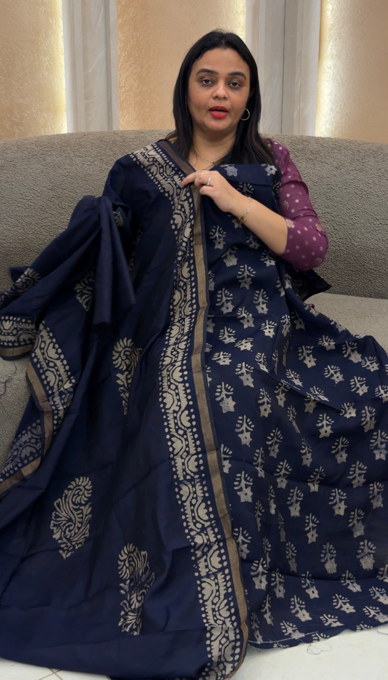BATIK PRINTED UNSTITCHED SALWAR SUITS - IHA 32858