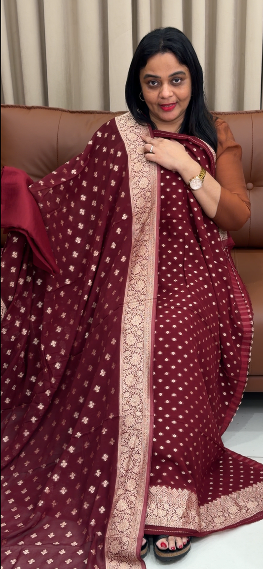 VISCOSE BANARASI UNSTITCEHD SALWAR SUITS - IHA 34283