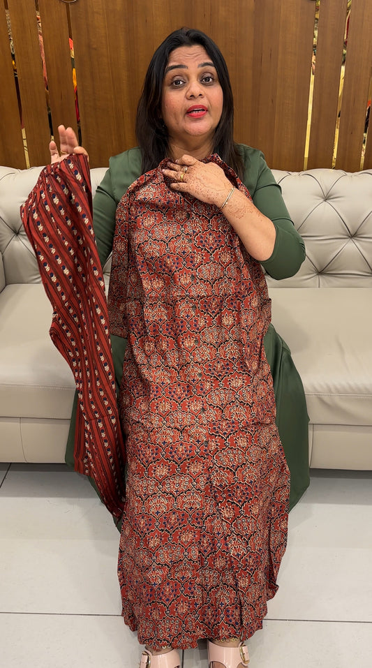 AJRAKH PRINTED LONG CO-ORDS SETS - 27573