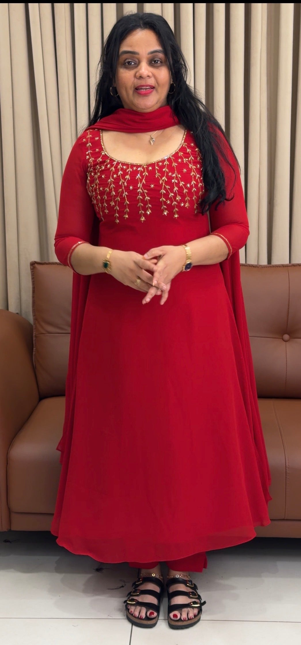 IHA'S IN-HOUSE HANDWORKED SLITTED TOPS - IHA 34589