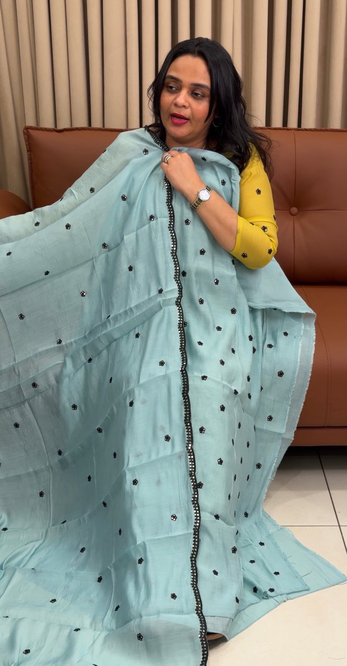 FORWARD MUL CHANDERI UNSTICHED SALWAR SUIITS - IHA 34859