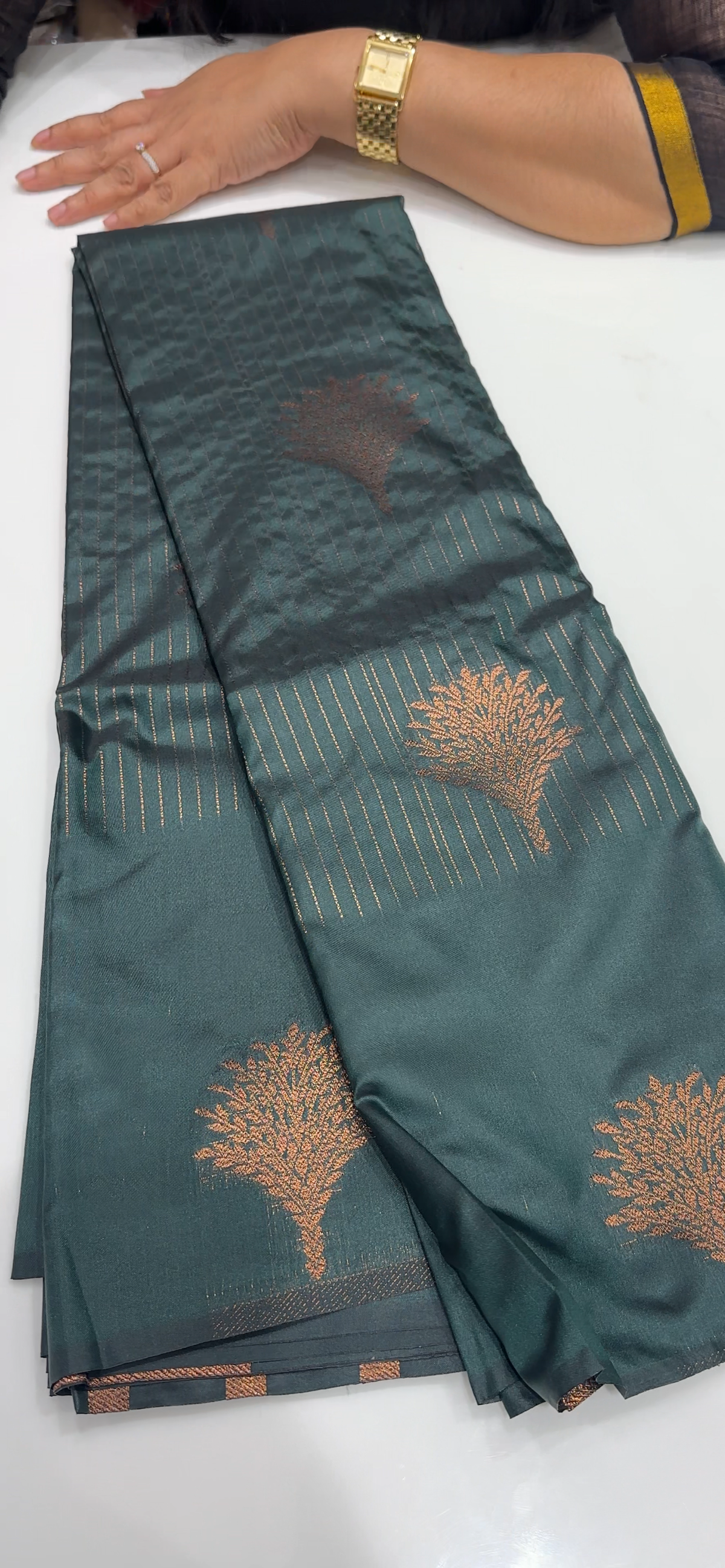 SEMI BROCADE SAREES - IHA 35615
