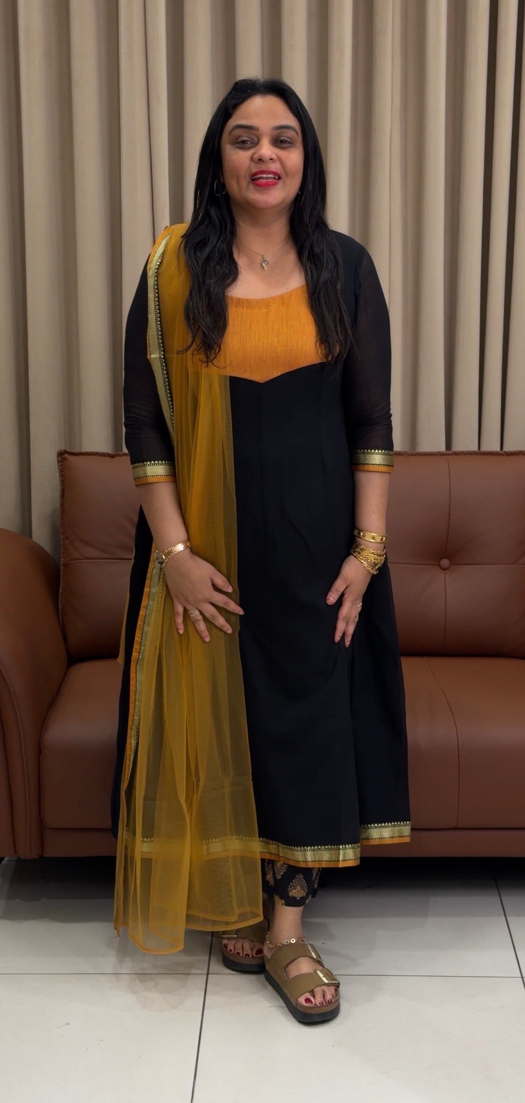 IHA'S IN-HOUSE ANARKALI TOP AND DUPATTA - IHA 33743