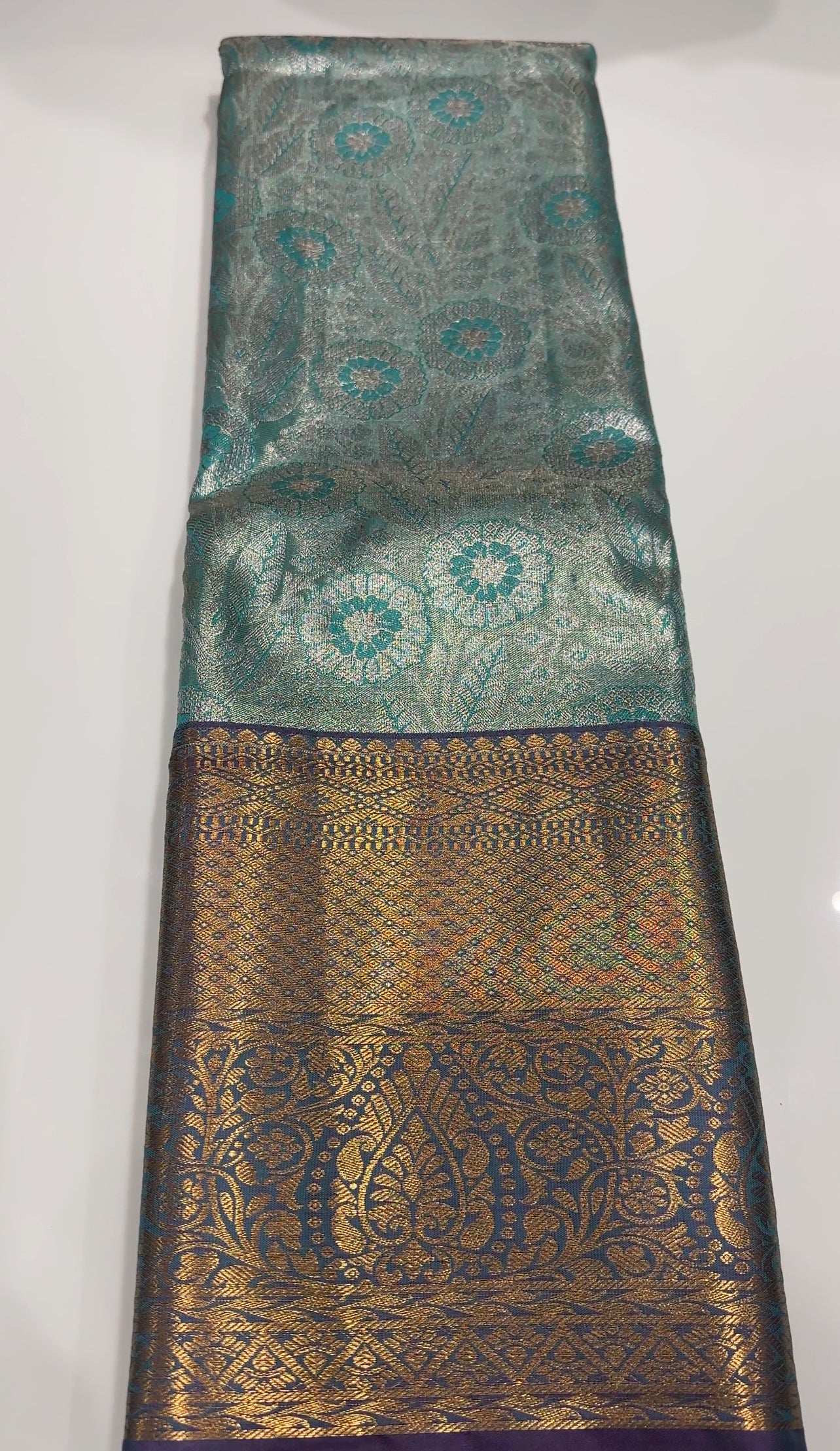 DESINGNER TISSUE KANCHIPURAM SAREES - IHA 19897