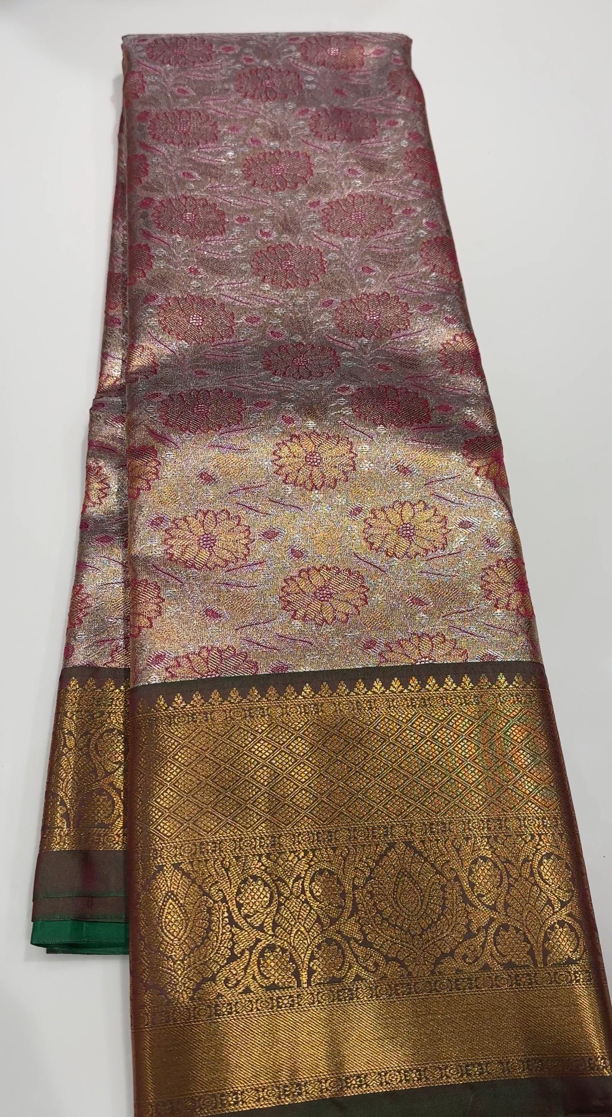 DESINGNER TISSUE KANCHIPURAM SAREES - IHA 19897