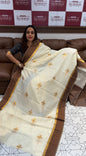 DESIGNER KERALA CREAM SAREES - IHA 16005